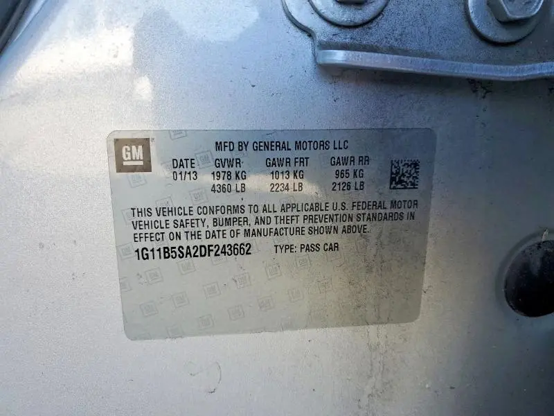 2013 CHEVROLET MALIBU LS  