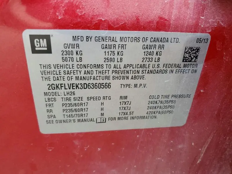 2013 GMC TERRAIN SLT  