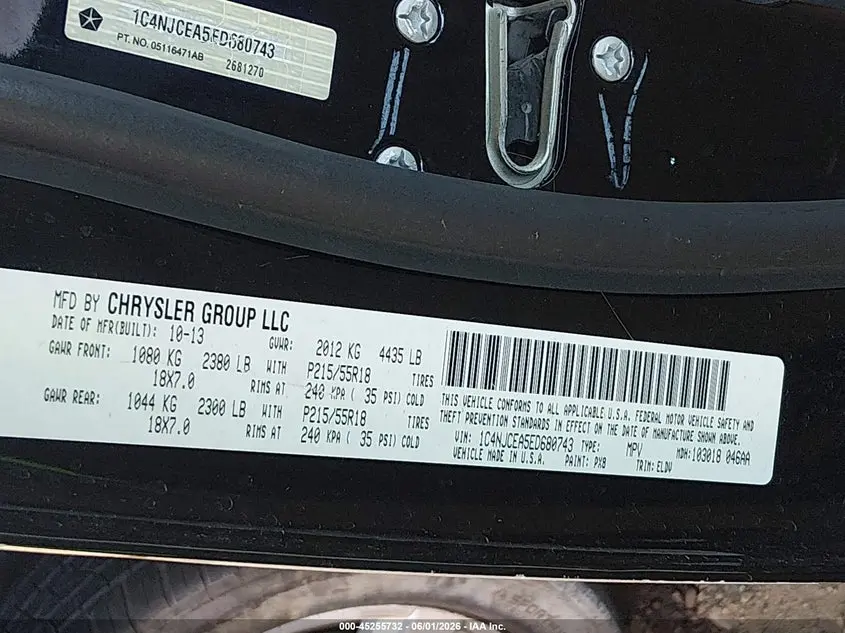 2014 JEEP COMPASS HIGH ALTITUDE