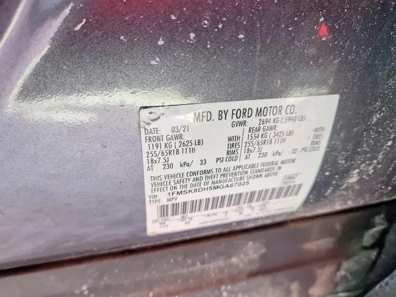 2021 FORD EXPLORER XLT  