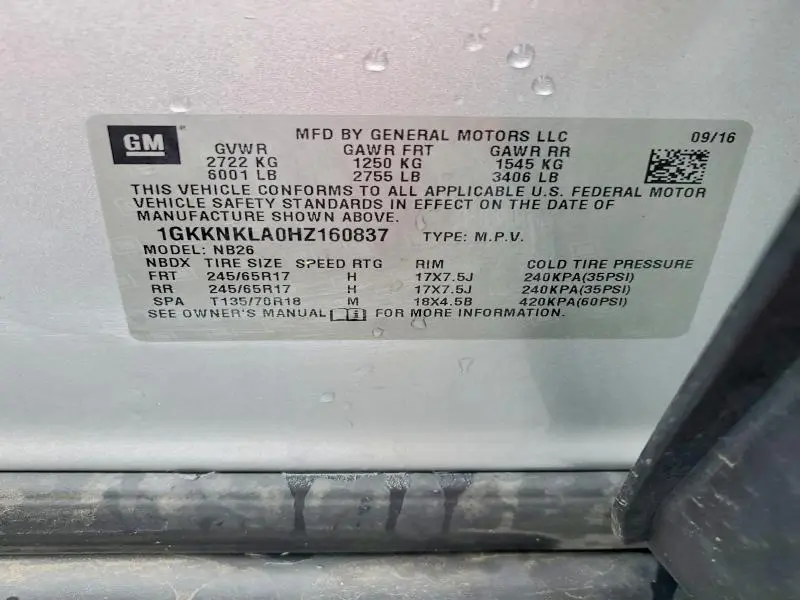 2017 GMC ACADIA SLE  