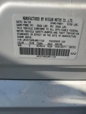 2018 INFINITI Q50 LUXE  