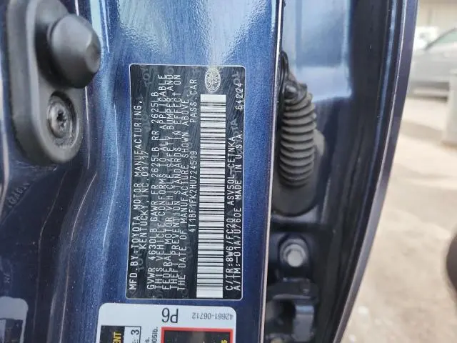 2017 TOYOTA CAMRY LE  