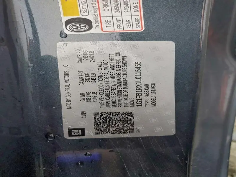 2020 CHEVROLET CAMARO LS  