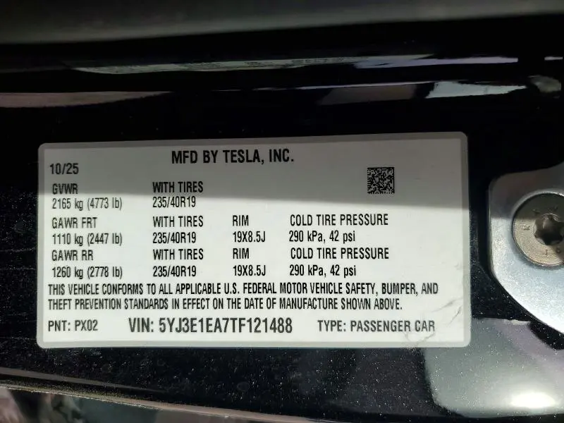 2026 TESLA MODEL 3   