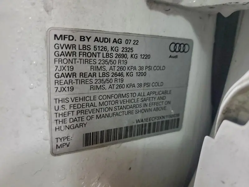 2022 AUDI Q3 PREMIUM PLUS S LINE 45  
