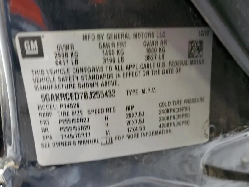 2011 BUICK ENCLAVE CXL  