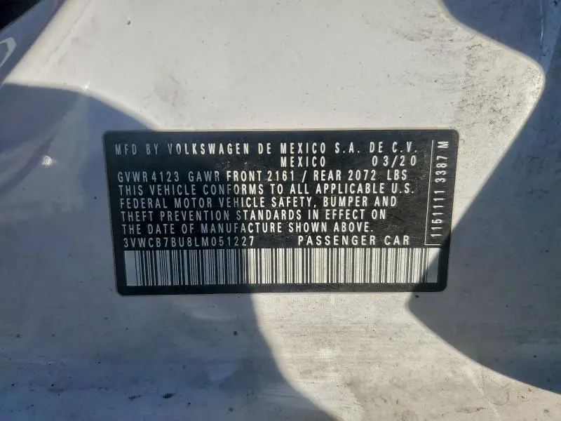 2020 VOLKSWAGEN JETTA S  