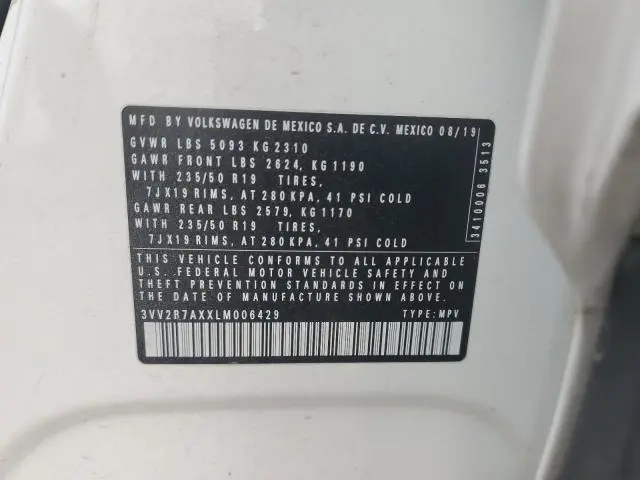 2020 VOLKSWAGEN TIGUAN SE  