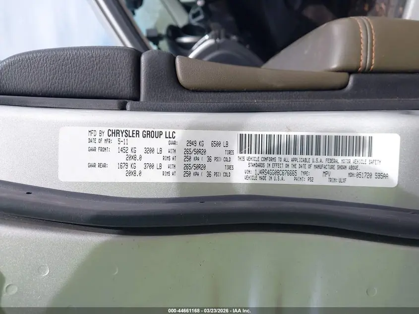 2011 JEEP GRAND CHEROKEE LAREDO