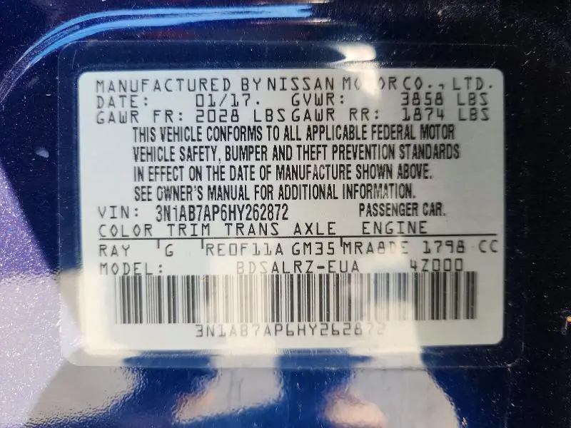 2017 NISSAN SENTRA   