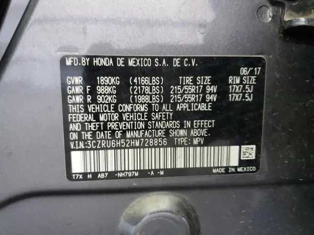 2017 HONDA HR-V EX  