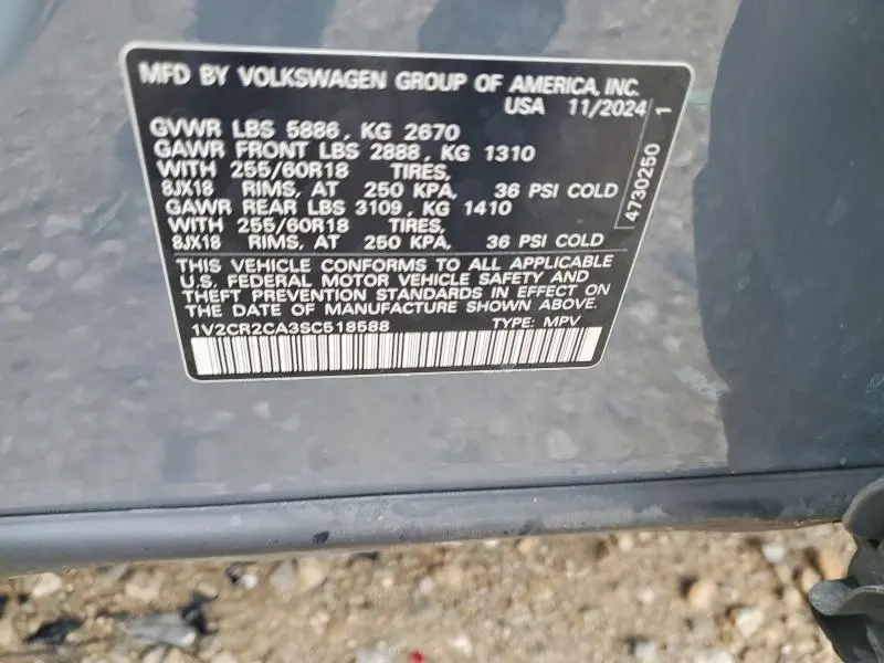 2025 VOLKSWAGEN ATLAS PEAK EDITION SE  