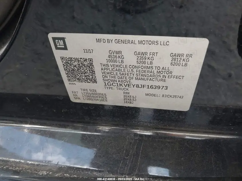 2018 CHEVROLET SILVERADO 2500HD LT