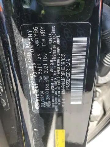 2015 HYUNDAI GENESIS 3.8L  