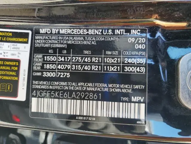 2020 MERCEDES-BENZ GLS 450 4MATIC  