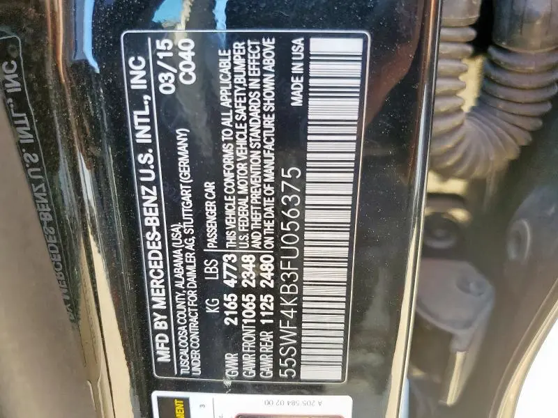 2015 MERCEDES-BENZ C 300 4MATIC  