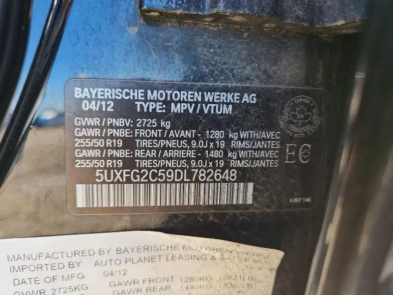 2013 BMW X6 XDRIVE35I  