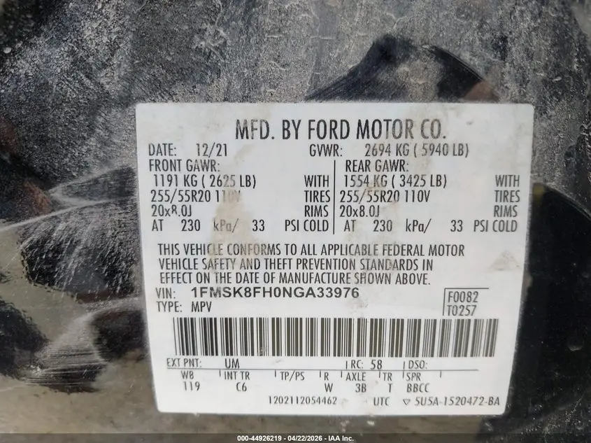 2022 FORD EXPLORER LIMITED