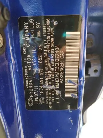 2012 HYUNDAI ACCENT GLS  