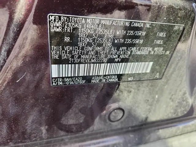 2018 TOYOTA RAV4 LIMITED  