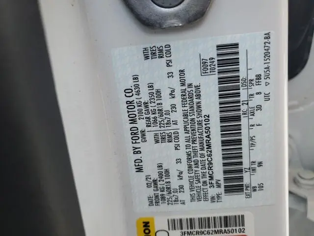 2021 FORD BRONCO SPORT OUTER BANKS  