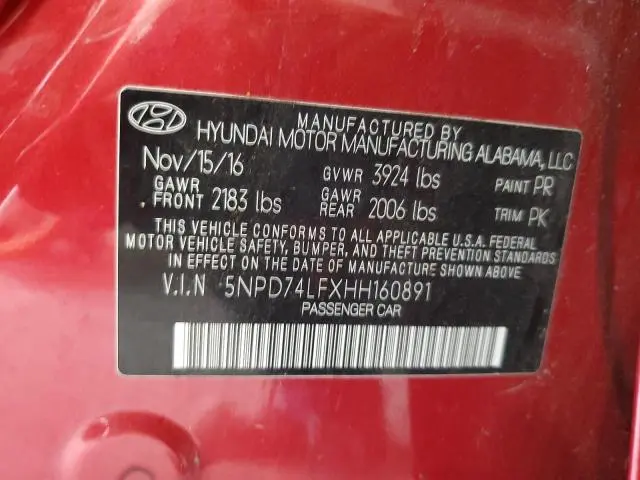 2017 HYUNDAI ELANTRA SE  