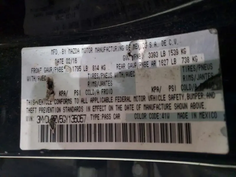 2016 SCION IA BASE  