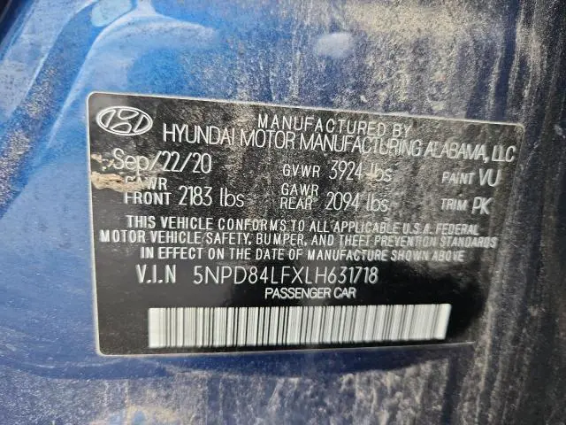 2020 HYUNDAI ELANTRA SEL  