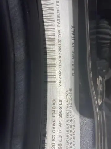 2017 MASERATI GHIBLI   