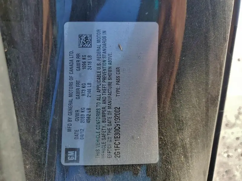 2012 CHEVROLET CAMARO LT  