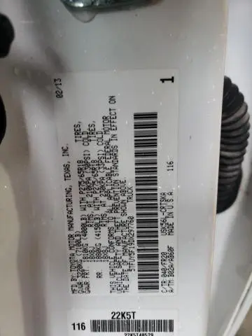 2013 TOYOTA TUNDRA DOUBLE CAB SR5  