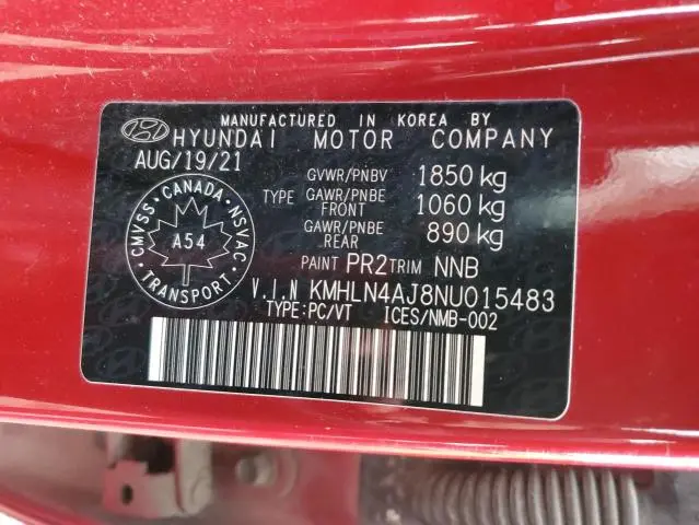 2022 HYUNDAI ELANTRA LIMITED  