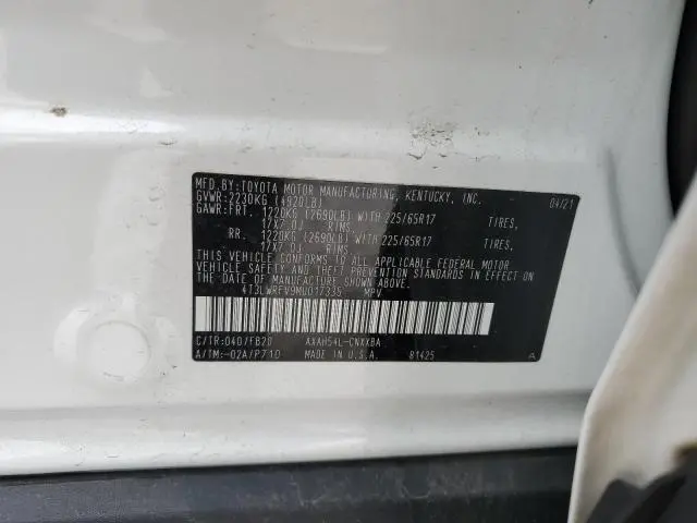 2021 TOYOTA RAV4 LE  