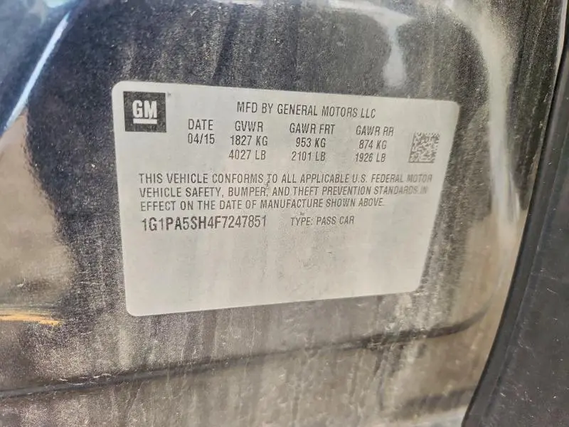 2015 CHEVROLET CRUZE LS  