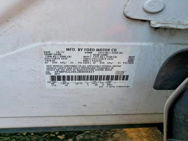 2018 FORD EDGE SEL  