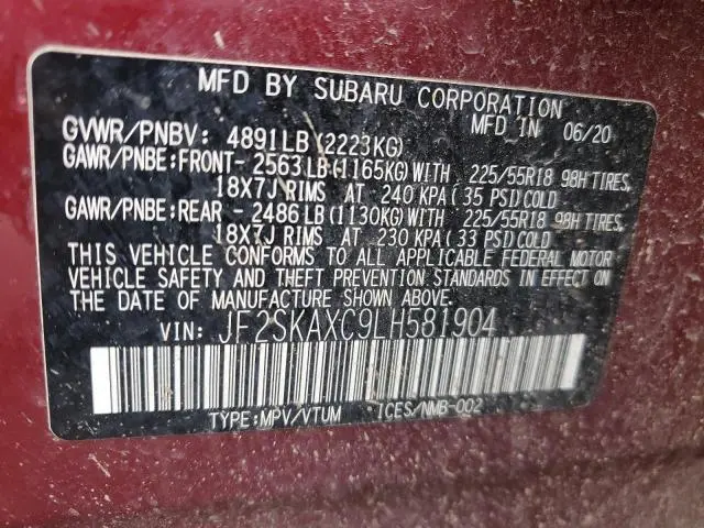 2020 SUBARU FORESTER TOURING