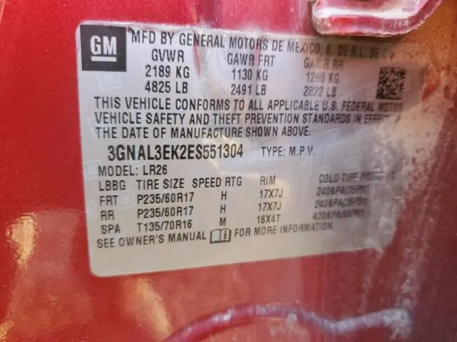 2014 CHEVROLET CAPTIVA LT  