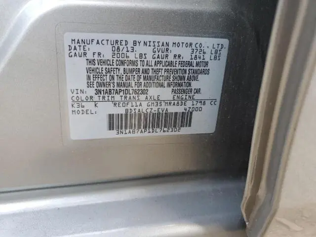 2013 NISSAN SENTRA S  
