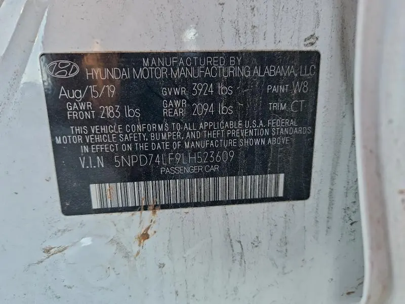 2020 HYUNDAI ELANTRA SE  