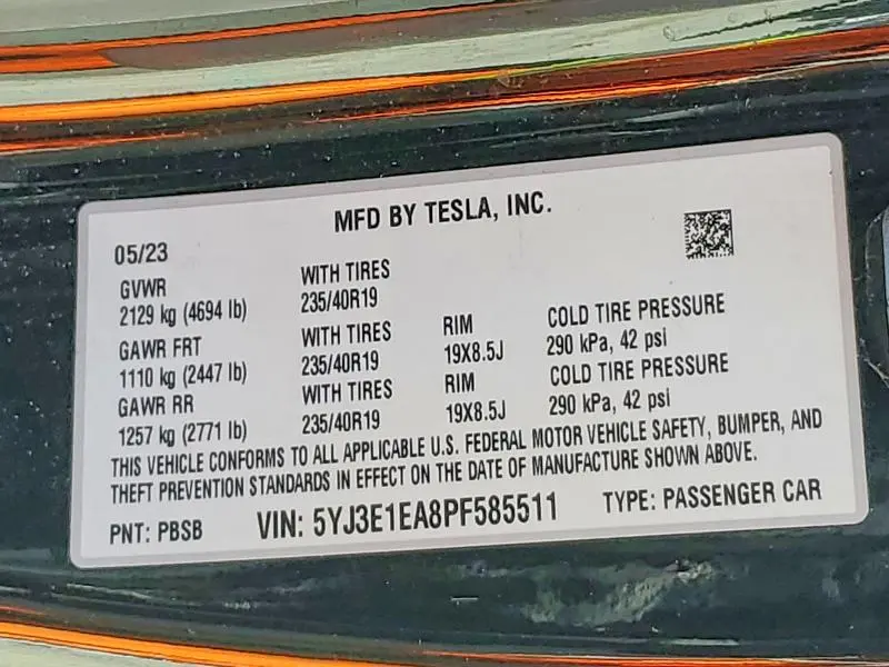 2023 TESLA MODEL 3   