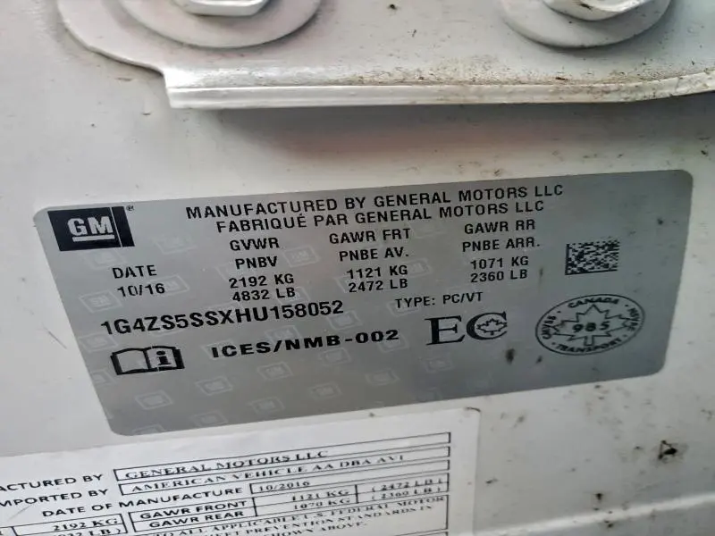 2017 BUICK LACROSSE PREMIUM  