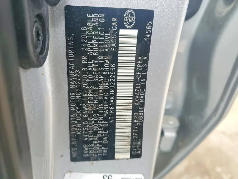 2024 TOYOTA CAMRY XSE  
