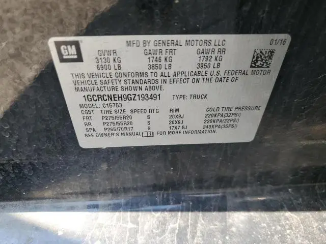 2016 CHEVROLET SILVERADO C1500  