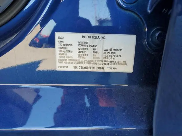 2022 TESLA MODEL Y   