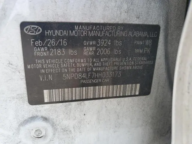 2017 HYUNDAI ELANTRA SE  