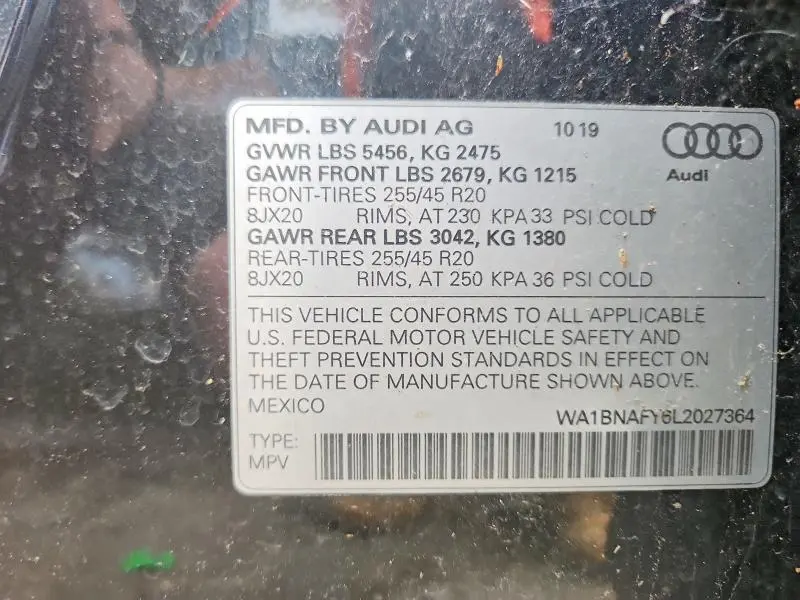 2020 AUDI Q5 PREMIUM PLUS  