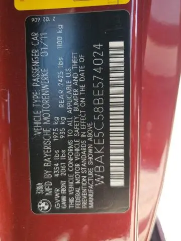 2011 BMW 328 I SULEV  