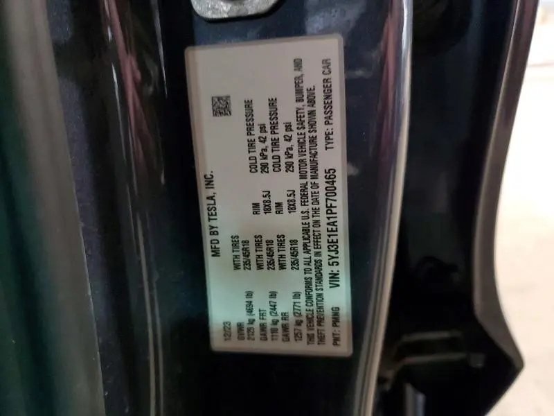 2023 TESLA MODEL 3   