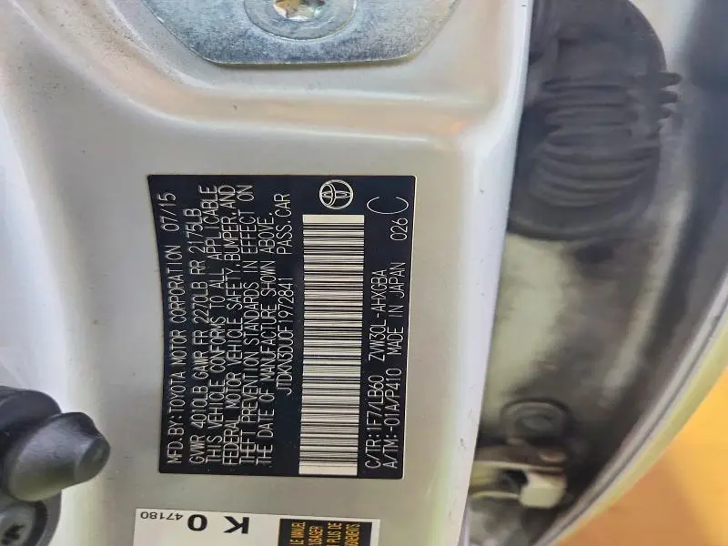2015 TOYOTA PRIUS   